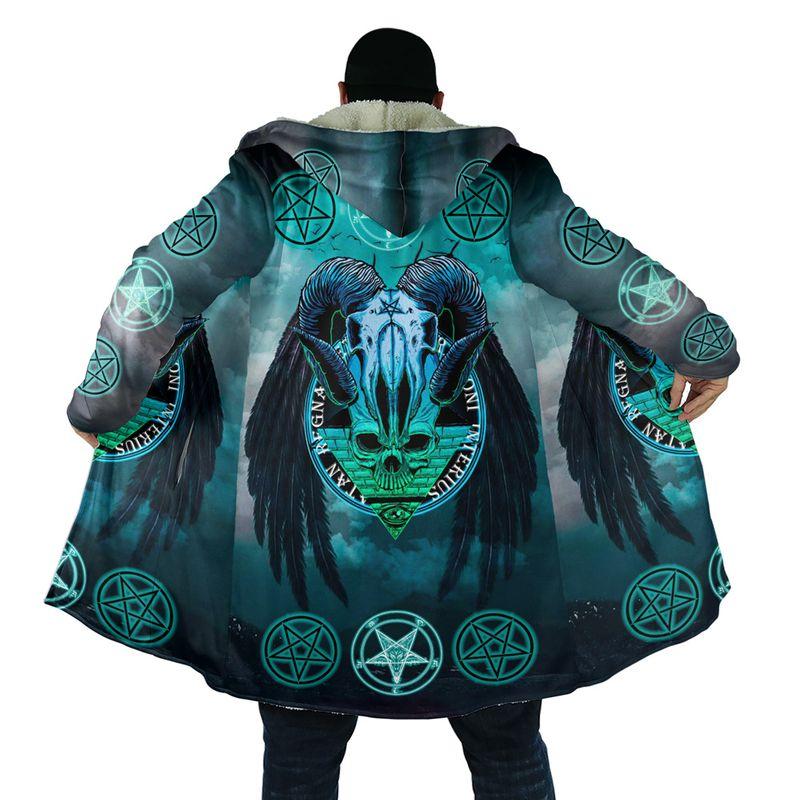 Satanic Tribal 3D All Over Printed Hooded Coat MP180306-Apparel-MP-Coat-S-Vibe Cosy™