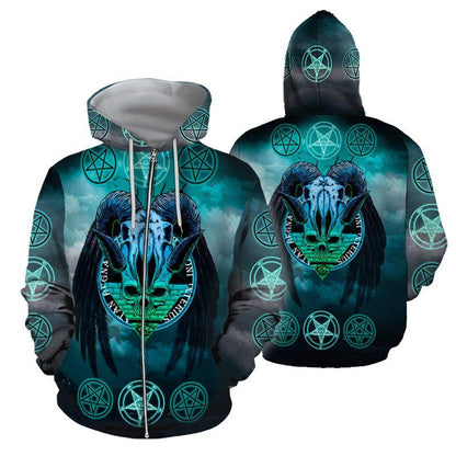 Satanic Tribal 3DAll Over Printed Hoodie Shirts For Men And Women MP180306-Apparel-MP-Zip Hoodie-S-Vibe Cosy™