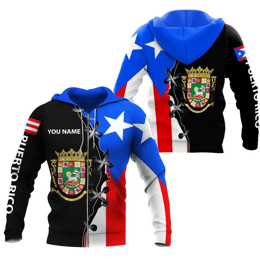 Puerto Rico Pround 3D All Over Prints Shirts For Men And Women MP22062001-Apparel-MP-Zipped Hoodie-S-Vibe Cosy™