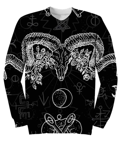 DEVILS HEAD WITH HORNS MP768-Apparel-MP-sweatshirt-S-Vibe Cosy™