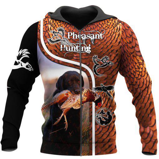 Pheasant Labrador Hunting 3D All Over Printed Shirts MP913-Apparel-MP-Zipped Hoodie-S-Vibe Cosy™
