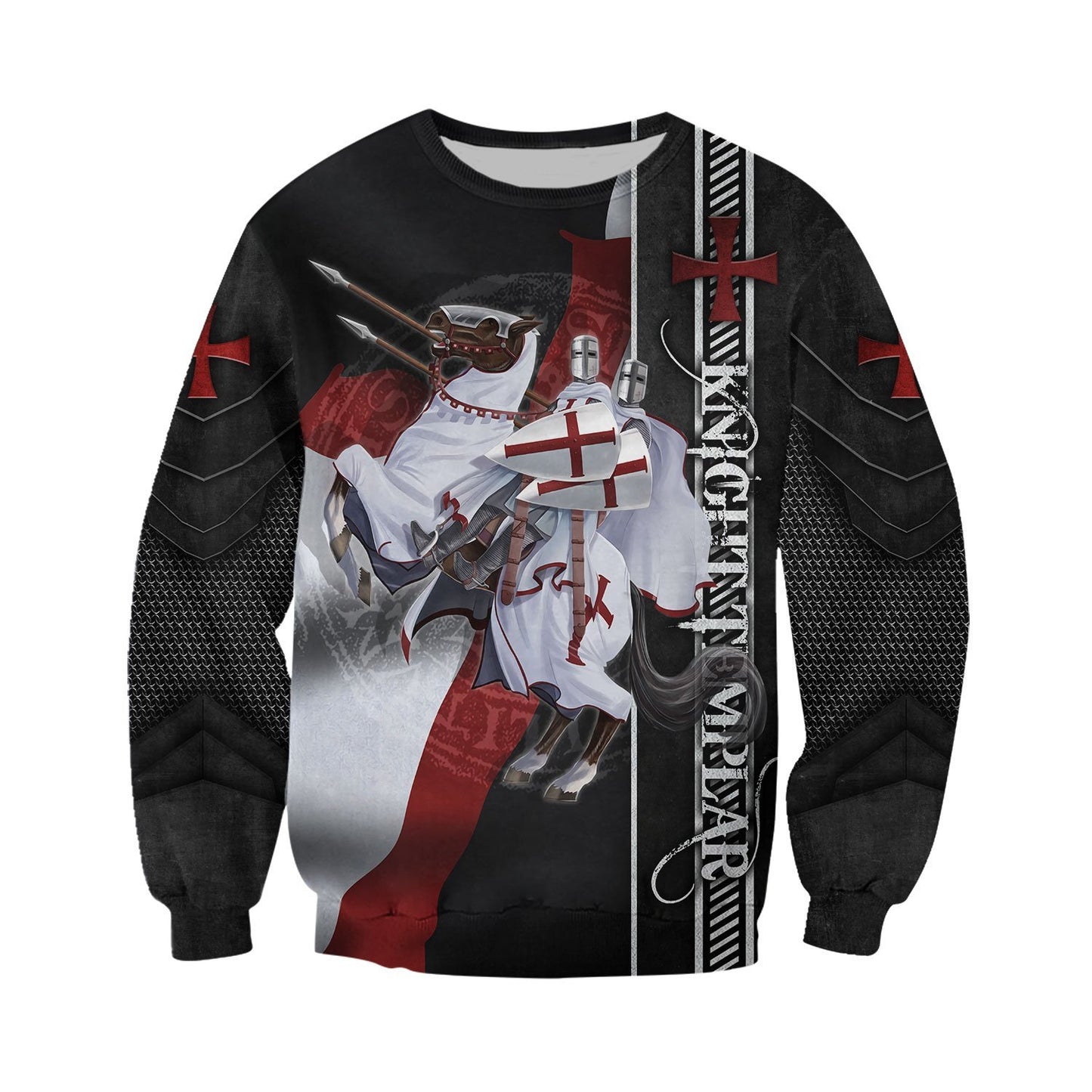 KNIGHT TEMPLAR 3D ALL OVER PRINTED SHIRTS MP919-Apparel-MP-Sweatshirts-S-Vibe Cosy™