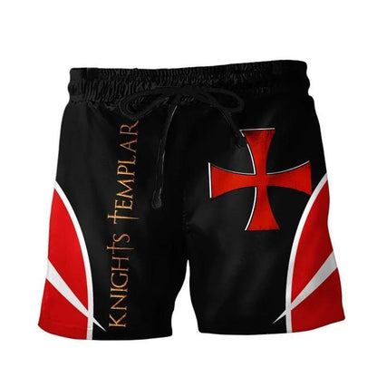 KNIGHTS TEMPLAR 3D ALL OVER SHIRTS FOR MEN AND WOMEN MP936-Apparel-MP-Shorts-S-Vibe Cosy™