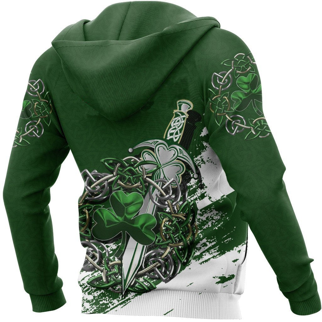 Celtic Shamrock & Sword Pullover Hoodie TT-Apparel-TT-Hoodie-S-Vibe Cosy™