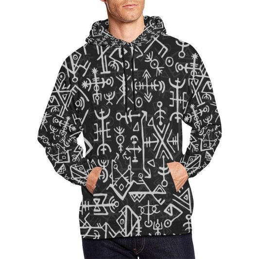 NORDIC FUTHARK HOODIE A0-ALL OVER PRINT HOODIES-HP Arts-Hoodie-S-Vibe Cosy™