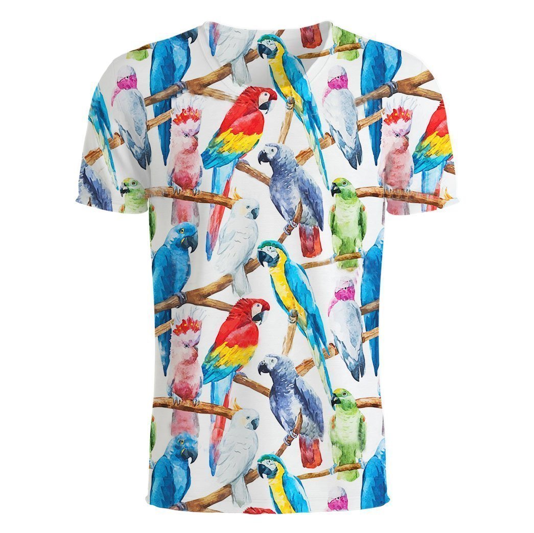 3D AOP Parrots Shirt-Apparel-6teenth World-T-Shirt-S-Vibe Cosy™