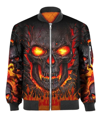 SKULL BOMBER JACKET PL246-BOMBER JACKETS-PL8386-Men's Bomber Jacket-S-Vibe Cosy™