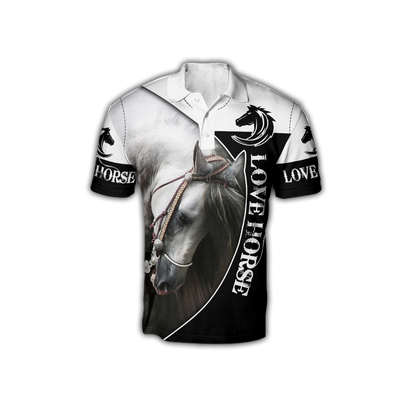 Love Beautiful Horse 3D All Over Printed Shirts MP030404