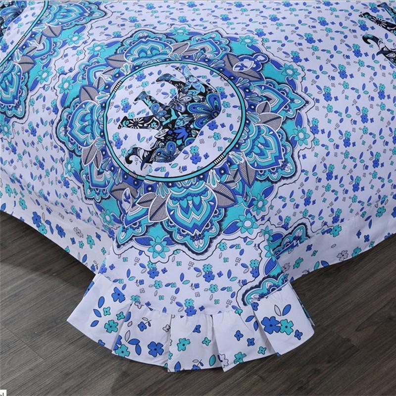 Elephant Bedding Sets-Bedding Set-6teenth Outlet-Sky Blue-US Twin-Vibe Cosy™