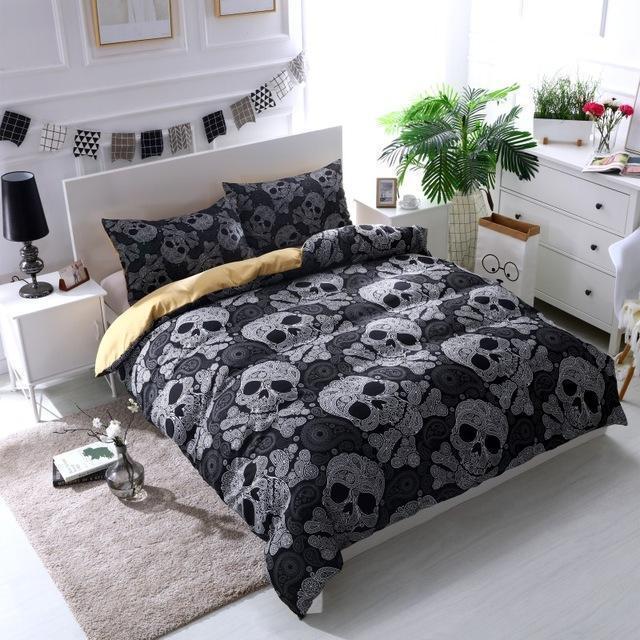 Skull Bedding-Bedding Set-6teenth Outlet-US Full-Vibe Cosy™