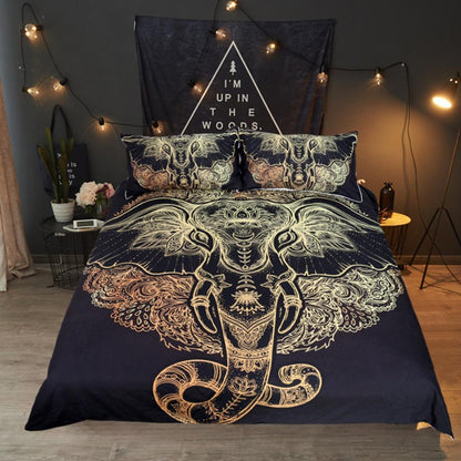 Tribal Elephant Bedding Set NHT260407-Bedding Set-6teenth Outlet-AU Single-Vibe Cosy™