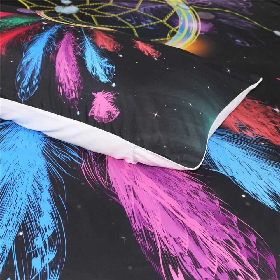 Feather Dreamcatcher Bedding set-Bedding Set-6teenth Outlet-US Twin-Vibe Cosy™