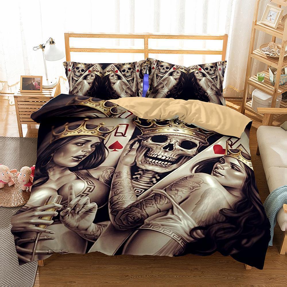 Bedding Skull Set Duvet cover DTD05282001-Bedding Set-6teenth Outlet-US twin-Vibe Cosy™