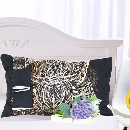 Bohemia Lotus Printing Bedding Set-Bedding Set-6teenth Outlet-White-US Twin-Vibe Cosy™