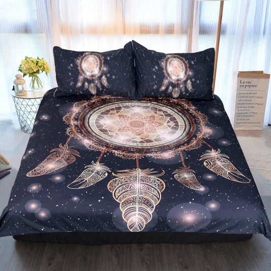 Bohemia Dreamcatcher Bedding Set-Bedding Set-6teenth Outlet-White-US Twin-Vibe Cosy™
