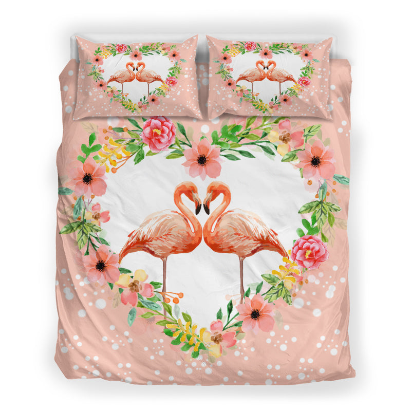 Lovely Couple Flamingo Bedding Set HAC120604-Bedding Set-NM-Twin-Vibe Cosy™