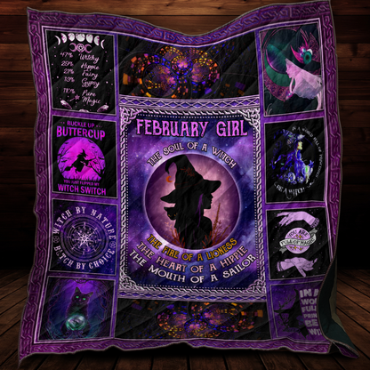Purple Wicca February Witch Quilt MEI