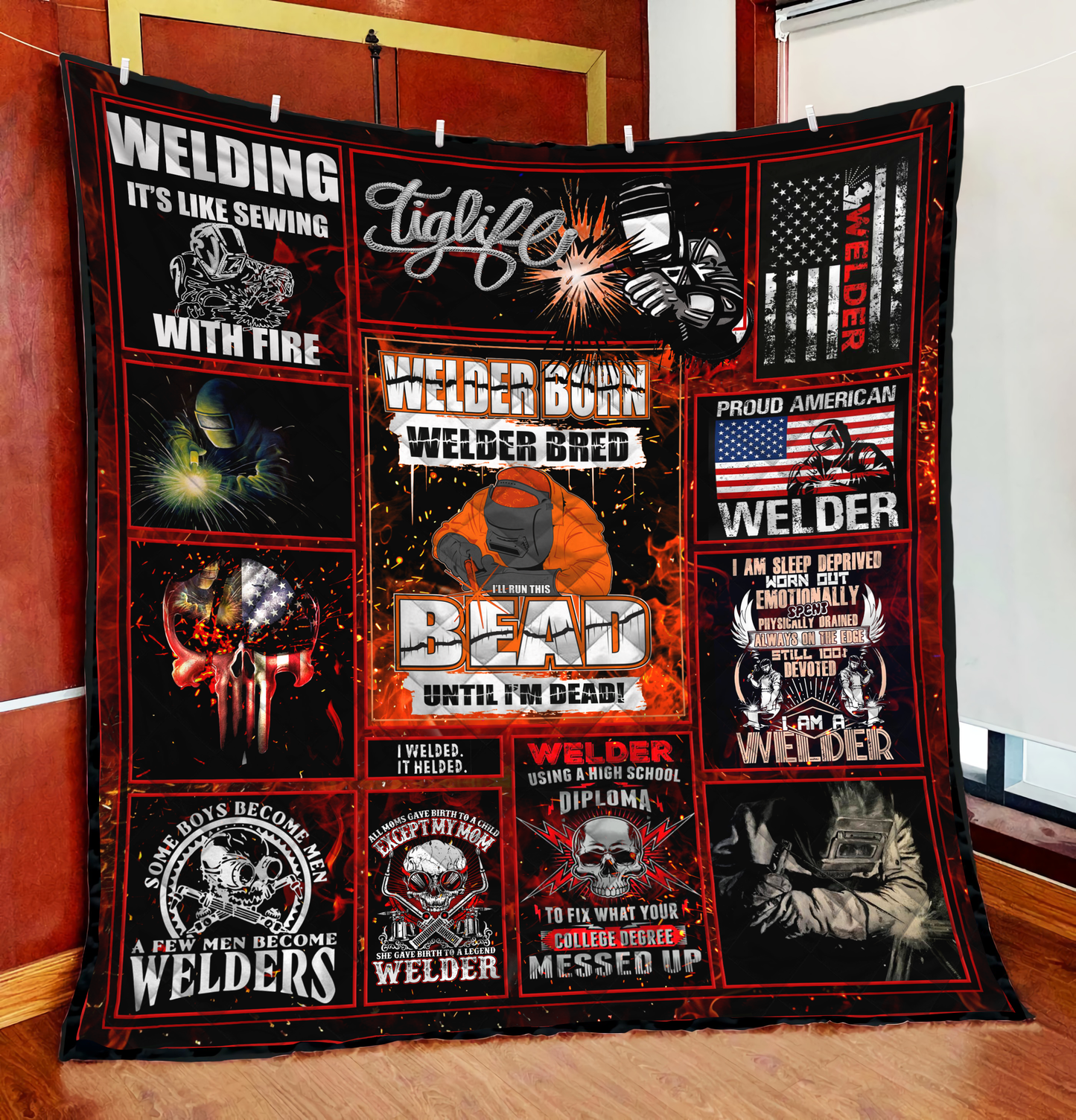 Premium Welder Born Welder Bred Quilt MEI