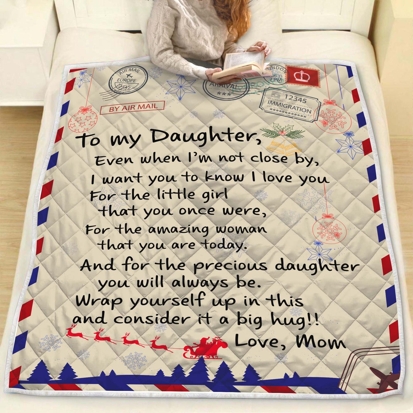 Christmas Quilt To My Daughter from Mom HHT14092003S