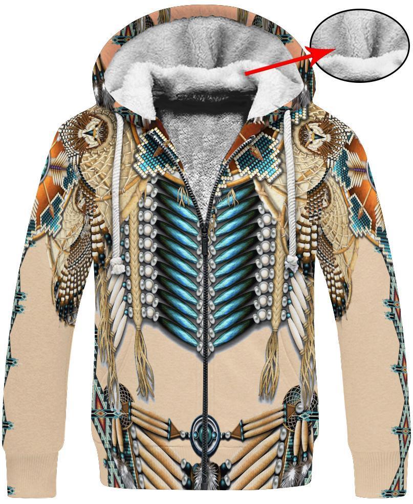 3D Border Motifs MP687-Aparel-MP-Fleece zipper Hoodie-S-Vibe Cosy™