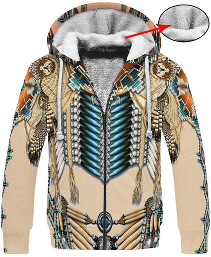 3D Border Motifs MP687-Aparel-MP-Fleece zipper Hoodie-S-Vibe Cosy™
