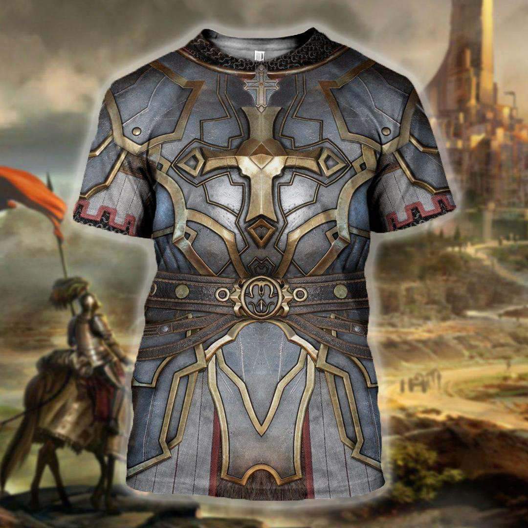 3D printed Knight medieval armor Tops MP816-Apparel-MP-Hoodie-S-Vibe Cosy™