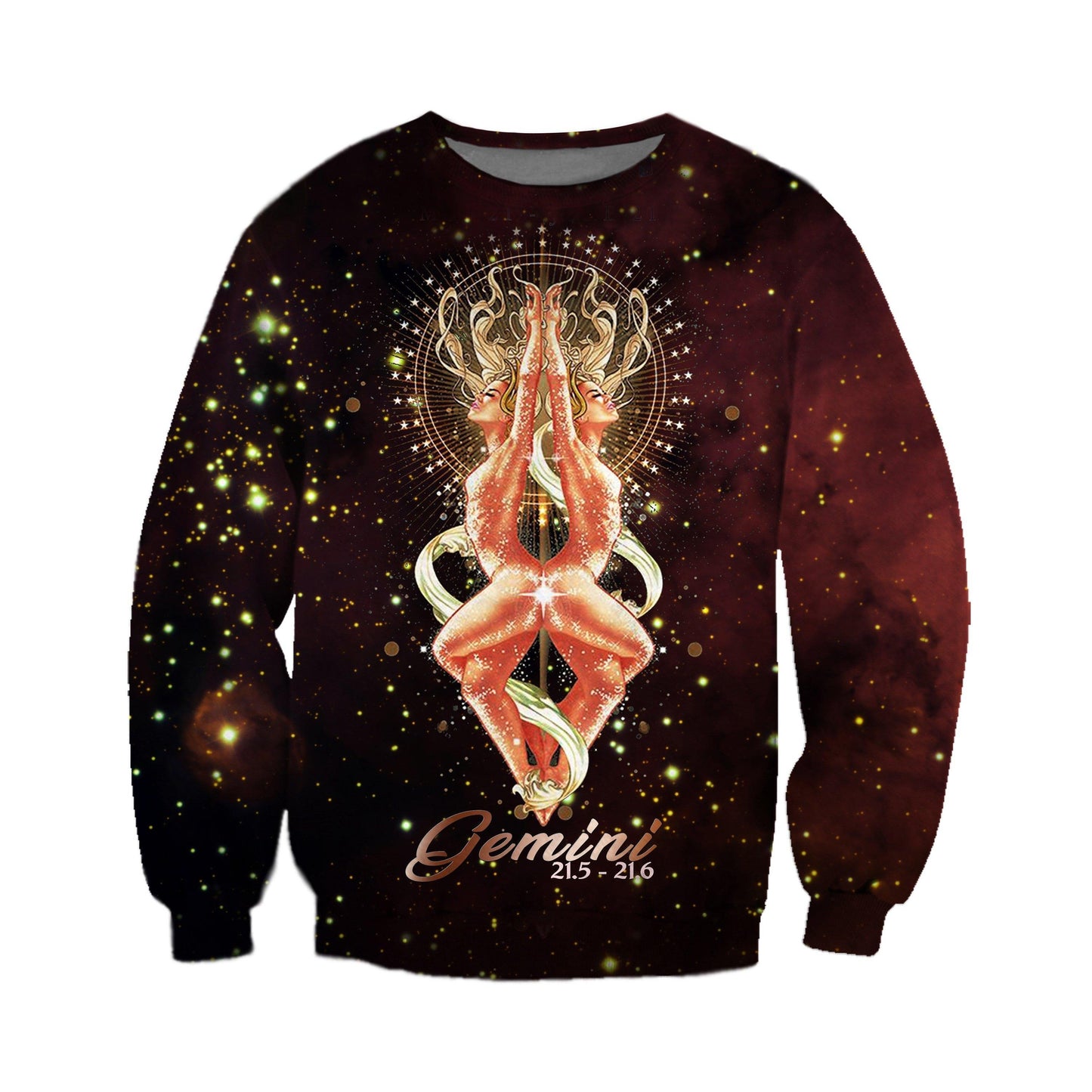 3D ALL OVER PRINTED GEMINI ZODIAC T SHIRT NTH160855-Apparel-NTH-Sweat Shirt-S-Vibe Cosy™