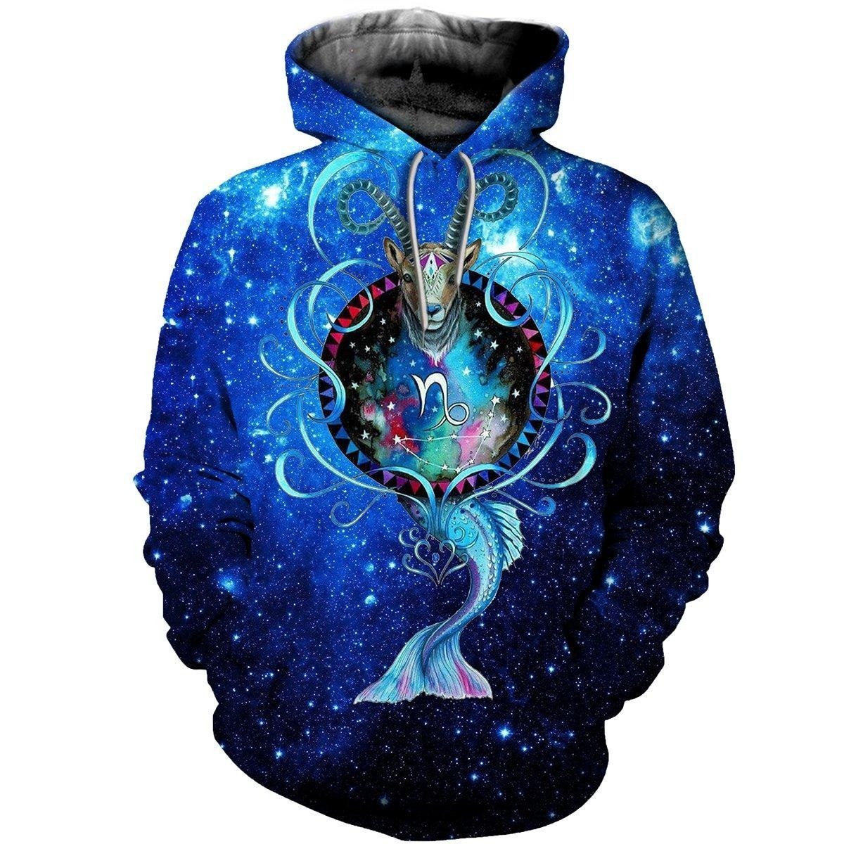 3D ALL OVER PRINTED CAPRICORN ZODIAC T SHIRT NTH160848-Apparel-NTH-Hoodie-S-Vibe Cosy™