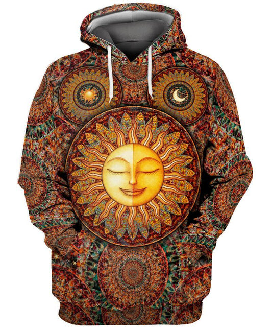 Hippie Sunflower 3D All Over Printed Unisex Shirts