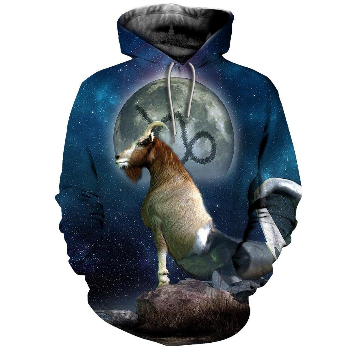 3D ALL OVER PRINTED CAPRICORN ZODIAC T SHIRT NTH160847-Apparel-NTH-Hoodie-S-Vibe Cosy™
