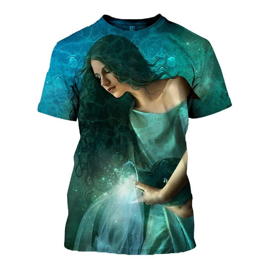 3D ALL OVER PRINTED AQUARIUS ZODIAC T SHIRT NTH160826-Apparel-NTH-T-Shirt-S-Vibe Cosy™
