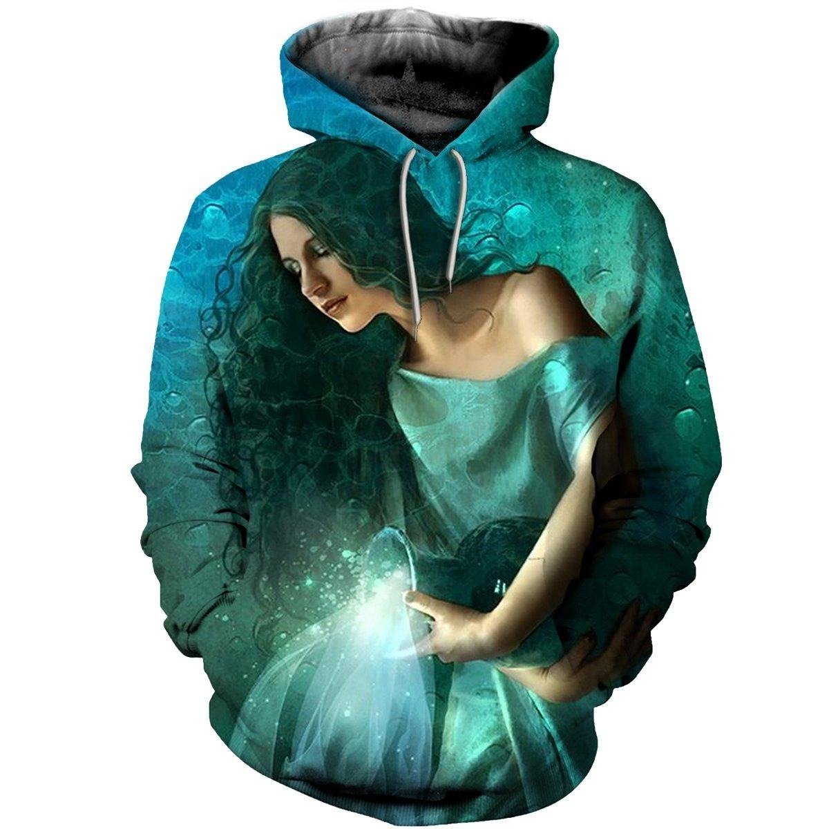 3D ALL OVER PRINTED AQUARIUS ZODIAC T SHIRT NTH160826-Apparel-NTH-Hoodie-S-Vibe Cosy™