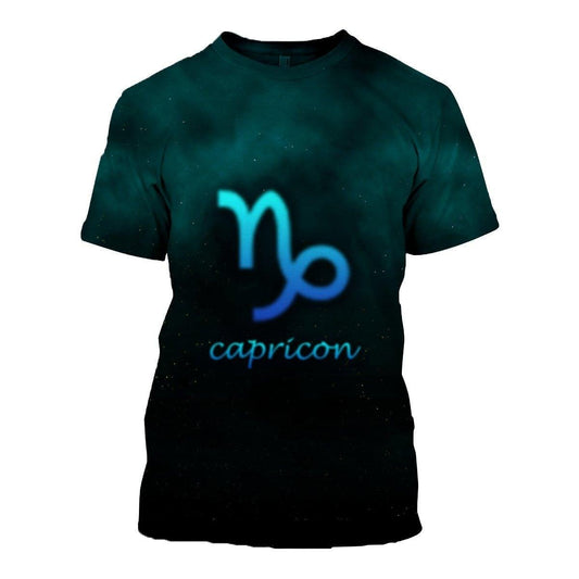 3D ALL OVER PRINTED CAPRICORN ZODIAC T SHIRT NTH160846-Apparel-NTH-T-Shirt-S-Vibe Cosy™