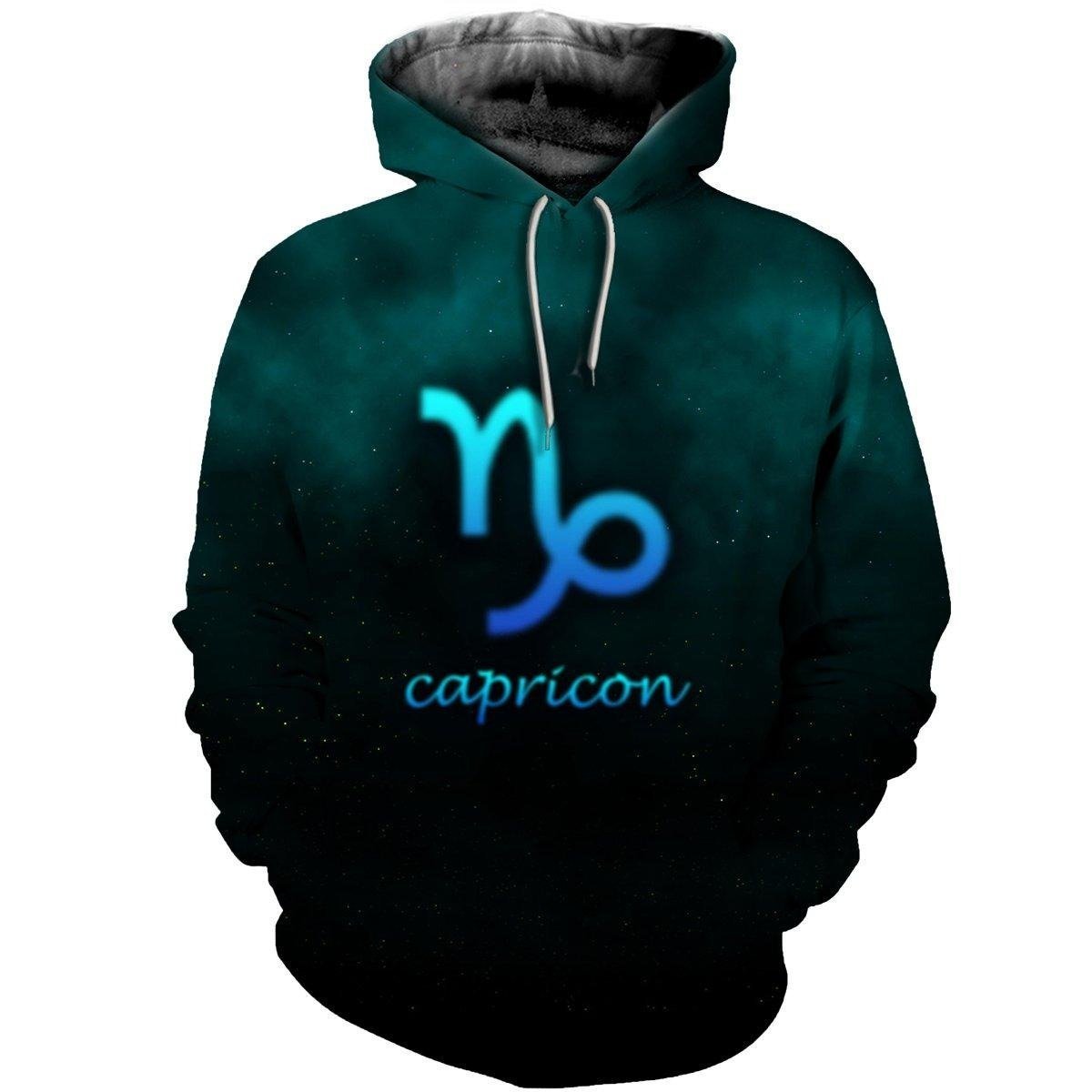 3D ALL OVER PRINTED CAPRICORN ZODIAC T SHIRT NTH160846-Apparel-NTH-Hoodie-S-Vibe Cosy™