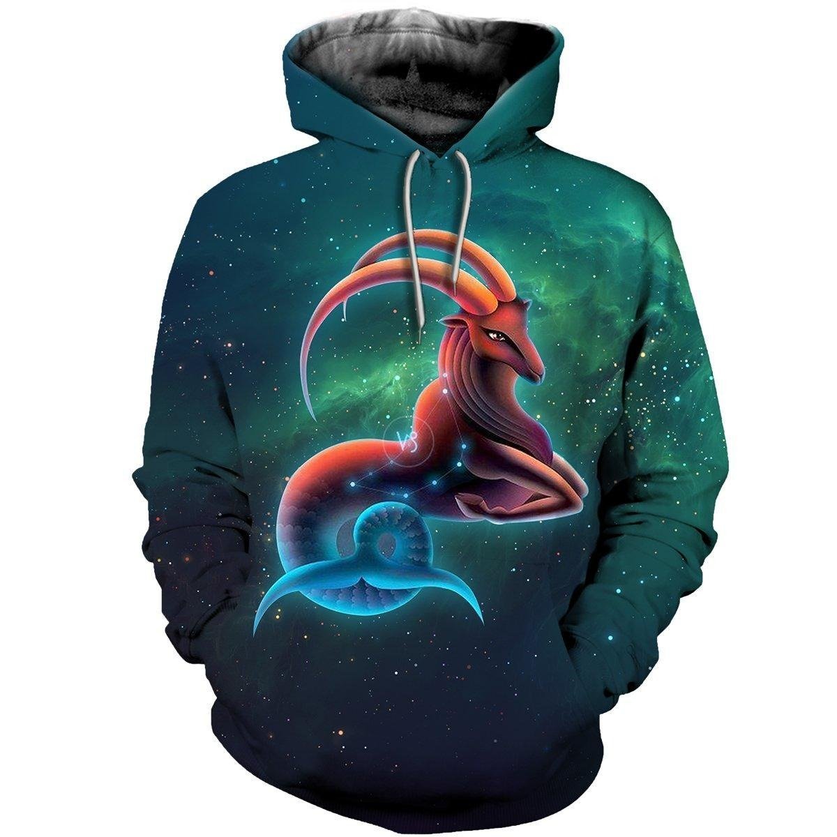 3D ALL OVER PRINTED CAPRICORN ZODIAC T SHIRT NTH160845-Apparel-NTH-Hoodie-S-Vibe Cosy™