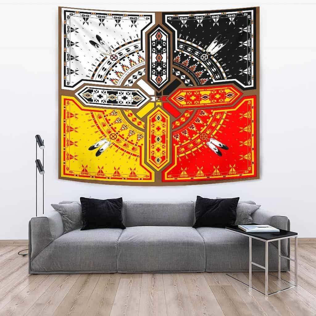 Native American 3D All Over Printed Tapestry