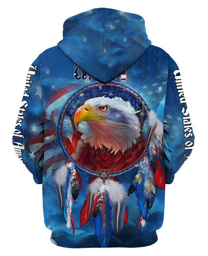 Native American Culture Eagle 3D All Over Printed Unisex Shirts