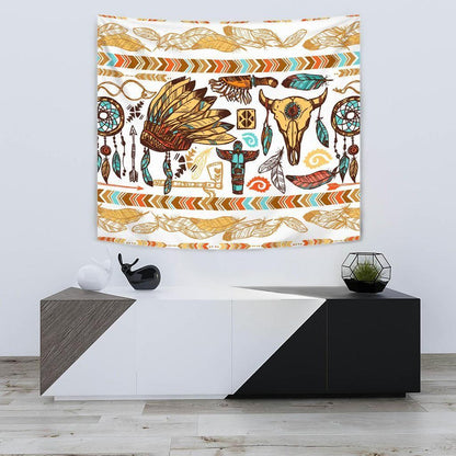 Native American 3D All Over Printed Tapestry