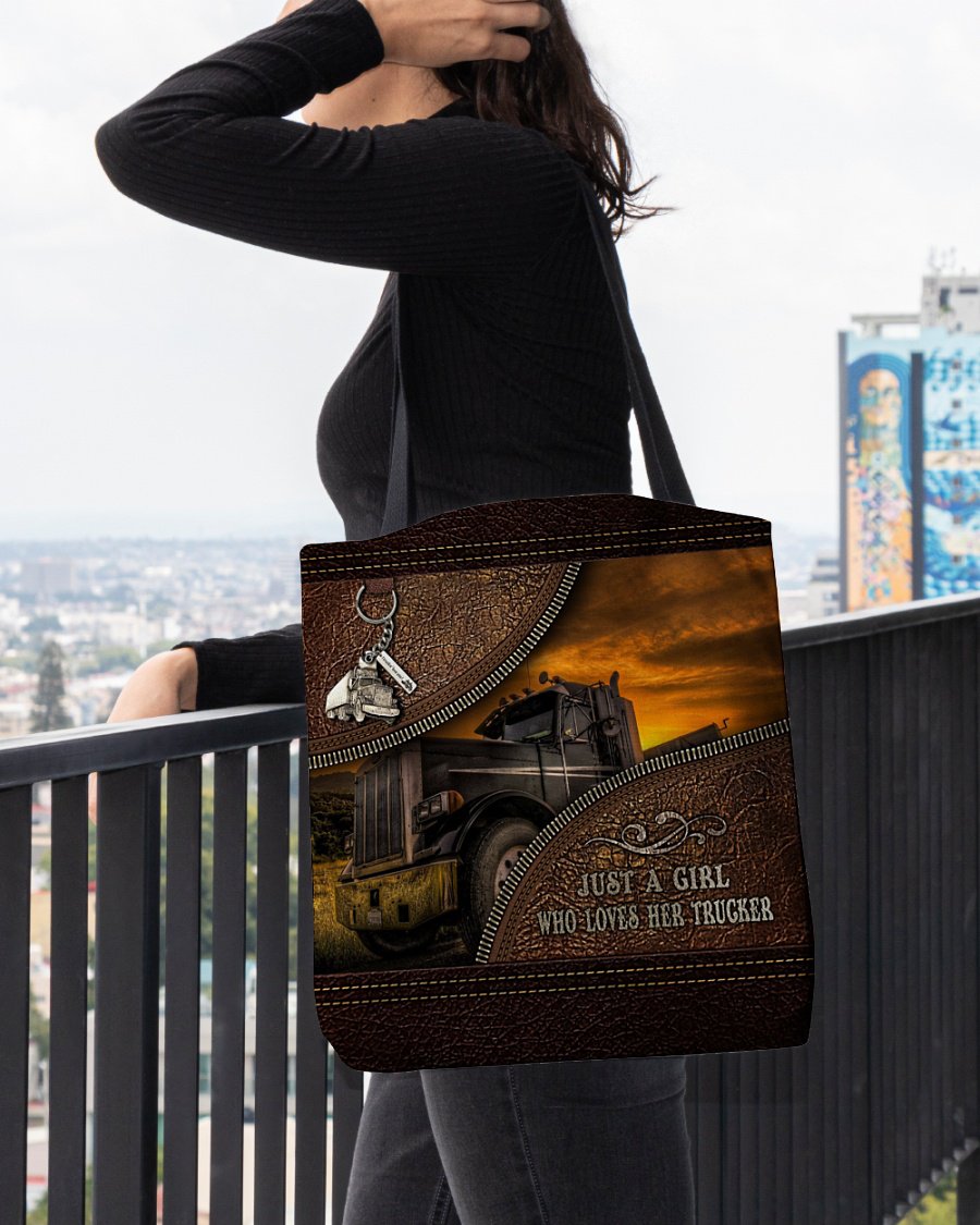 Love Trucker 3D Printed Canvas Tote Bag