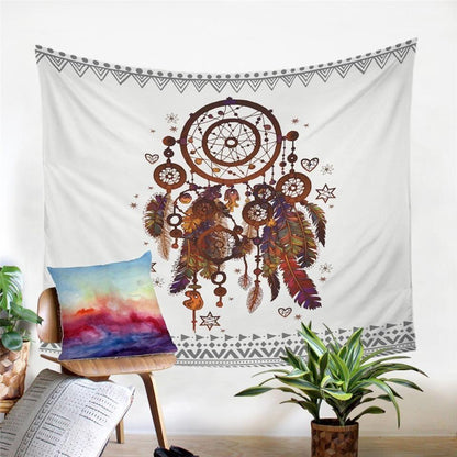 Native American 3D All Over Printed Tapestry