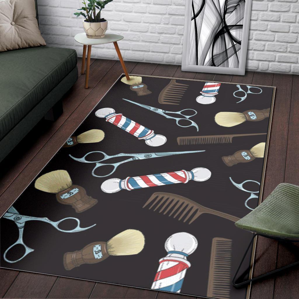 Barber Rug Barber Pole Barber Tools Brown Full Size-1999us-Vibe Cosy™