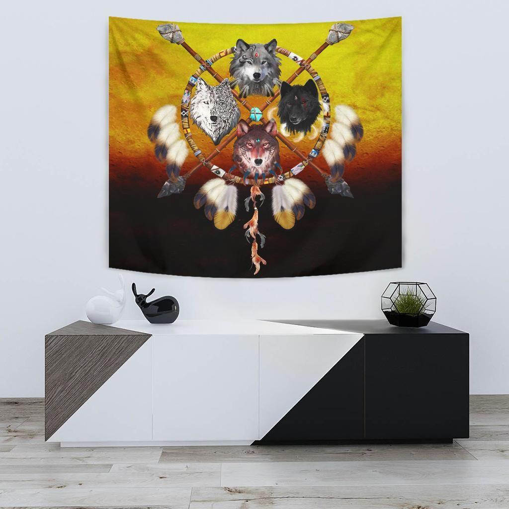 Native American 3D All Over Printed Tapestry