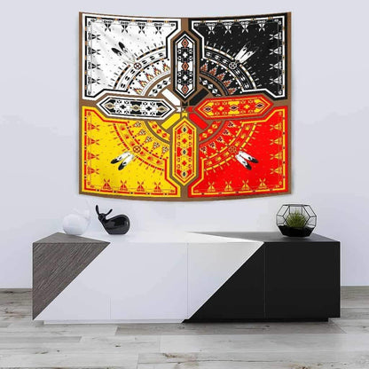 Native American 3D All Over Printed Tapestry