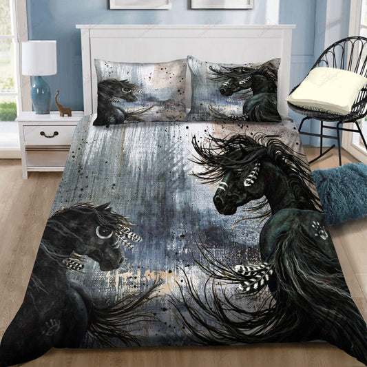 Native Horse Painting Bedding Set-Bedding-HP Arts-Twin-Vibe Cosy™