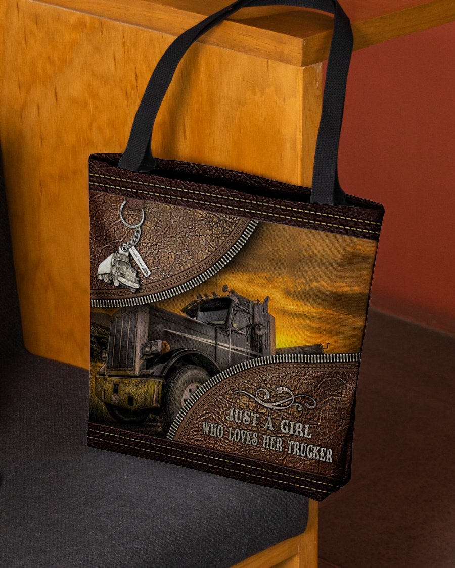 Love Trucker 3D Printed Canvas Tote Bag