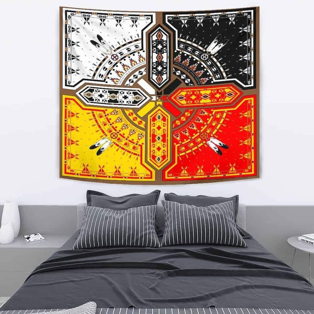 Native American 3D All Over Printed Tapestry