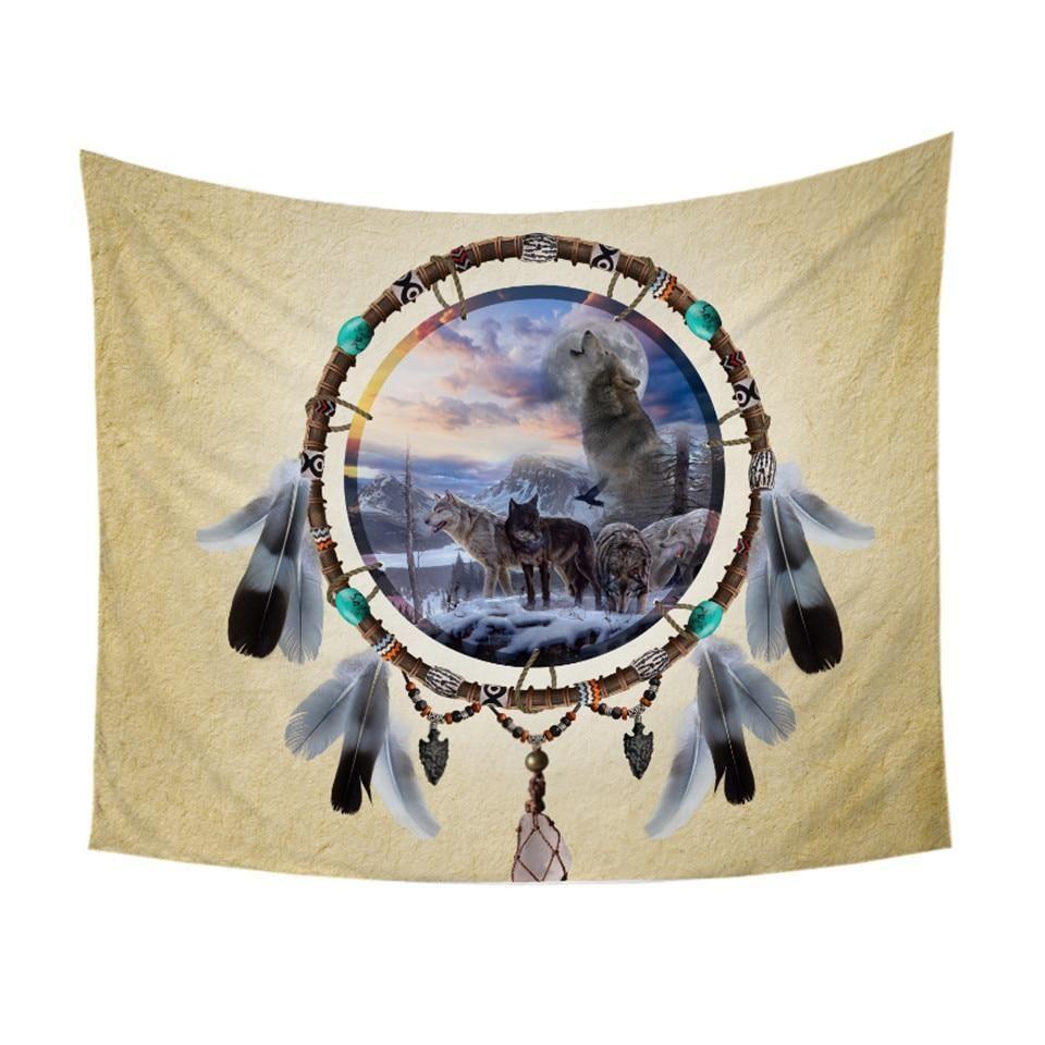 Native American 3D All Over Printed Tapestry