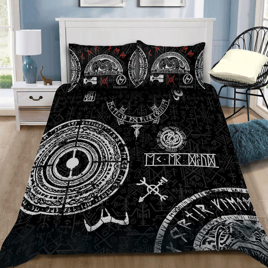 Viking Baldur Norse Mythology Tattoo Bedding Set-Bedding Set-6teenth Outlet-Twin-Vibe Cosy™