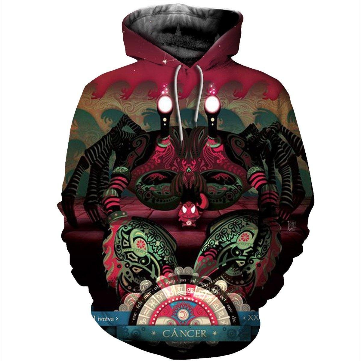 3D ALL OVER PRINTED CANCER ZODIAC T SHIRT NTH160836-Apparel-NTH-Hoodie-S-Vibe Cosy™