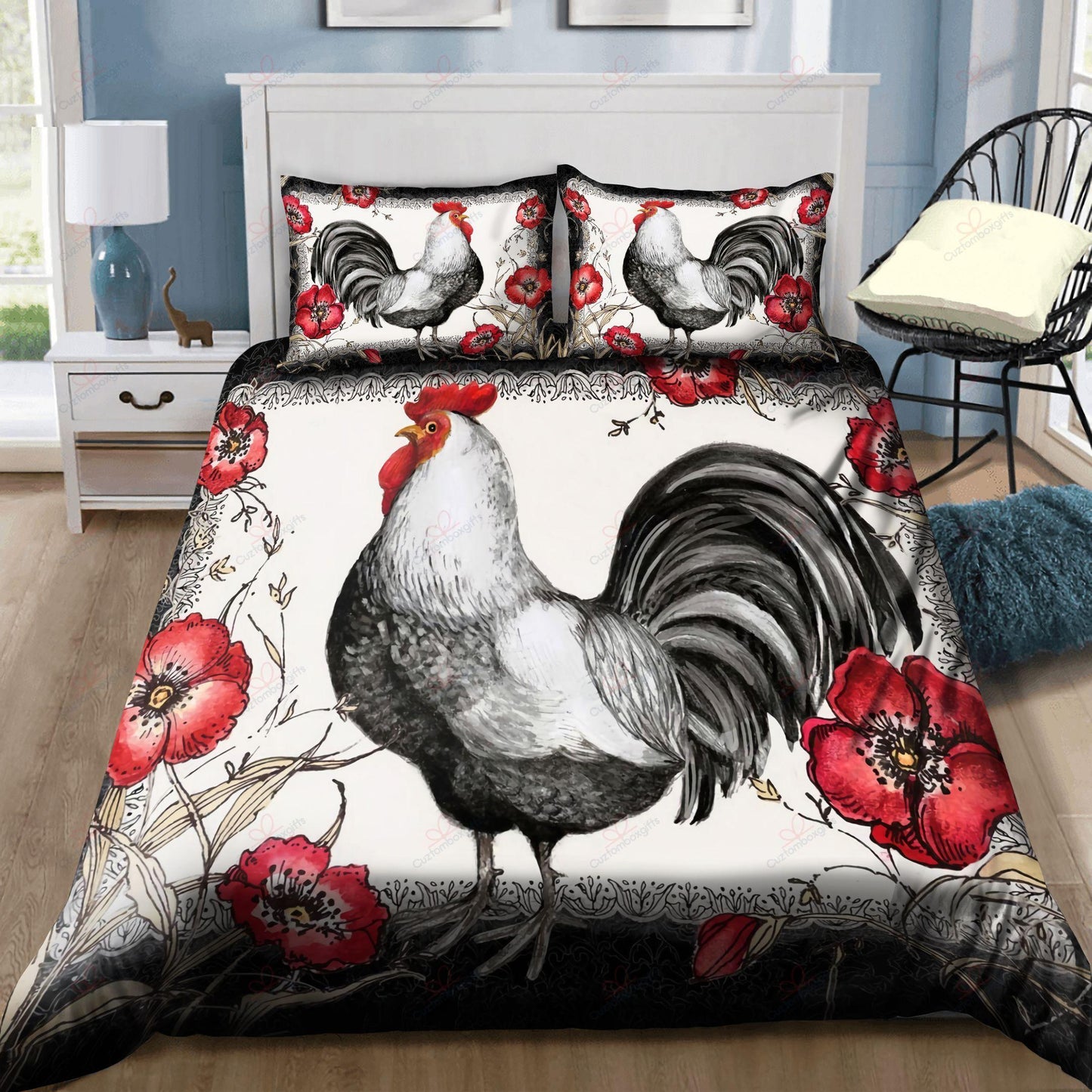 Chicken Vintage Love Bedding Set SU120601-Quilt-SUN-US King-Vibe Cosy™